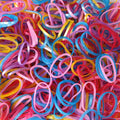 Multicolor elastic rubber bands for office and home use, 0.75 inch size