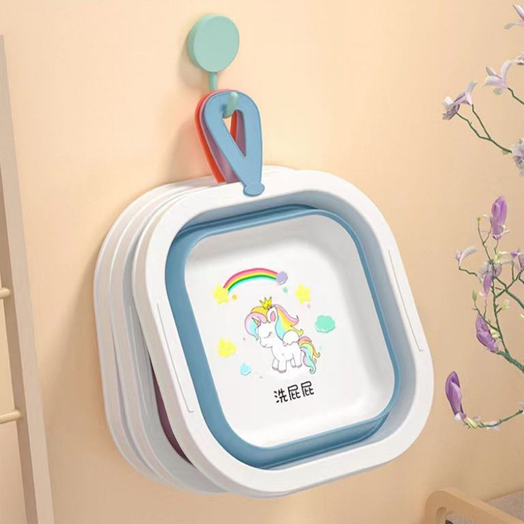 Space-Saving Foldable Baby Wash Basin, Lightweight & Easy to Clean 28×28 Cm)