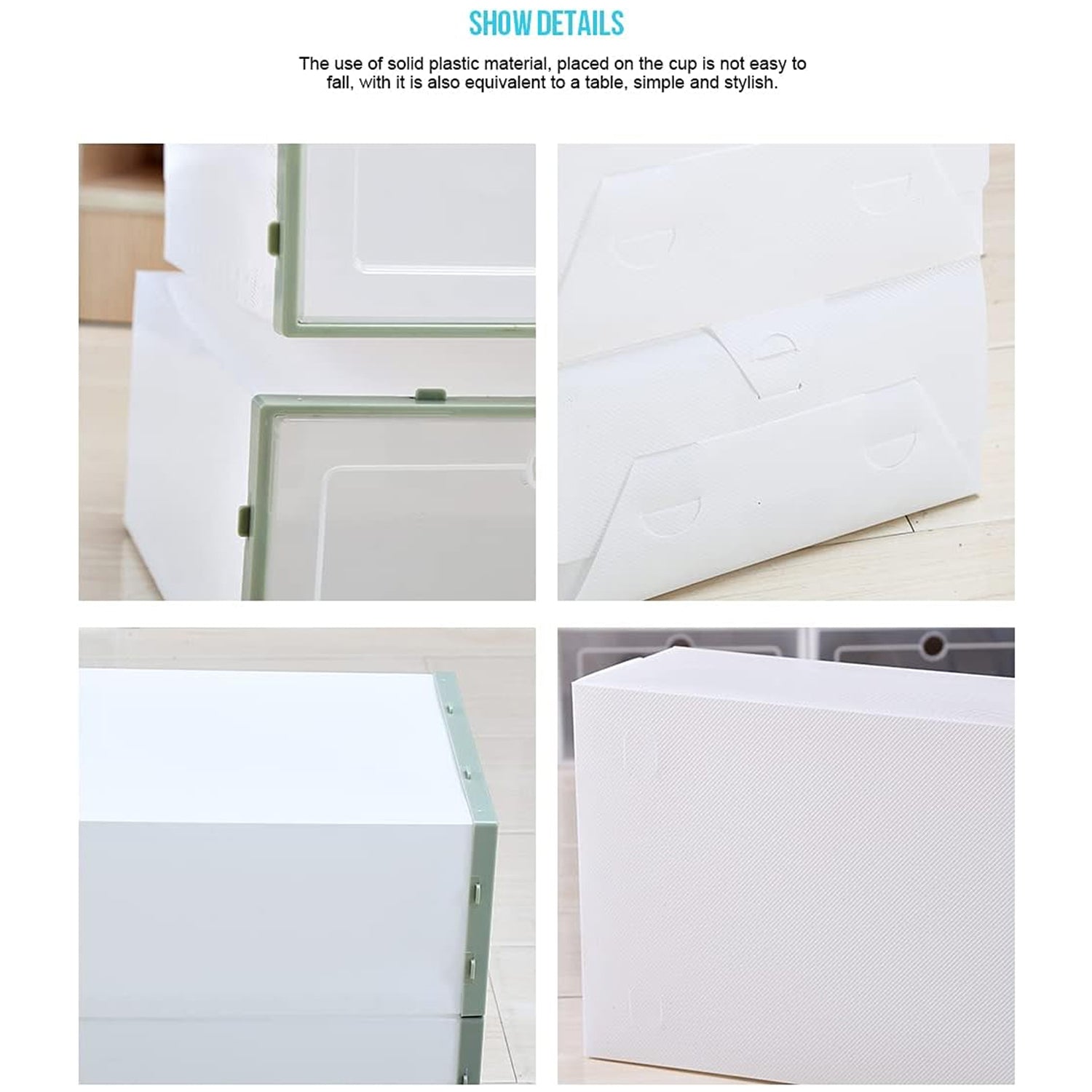3 Layer Transparent Shoes Storage Box Plastic Stackable Shoe (1 Set / 3 Layer)