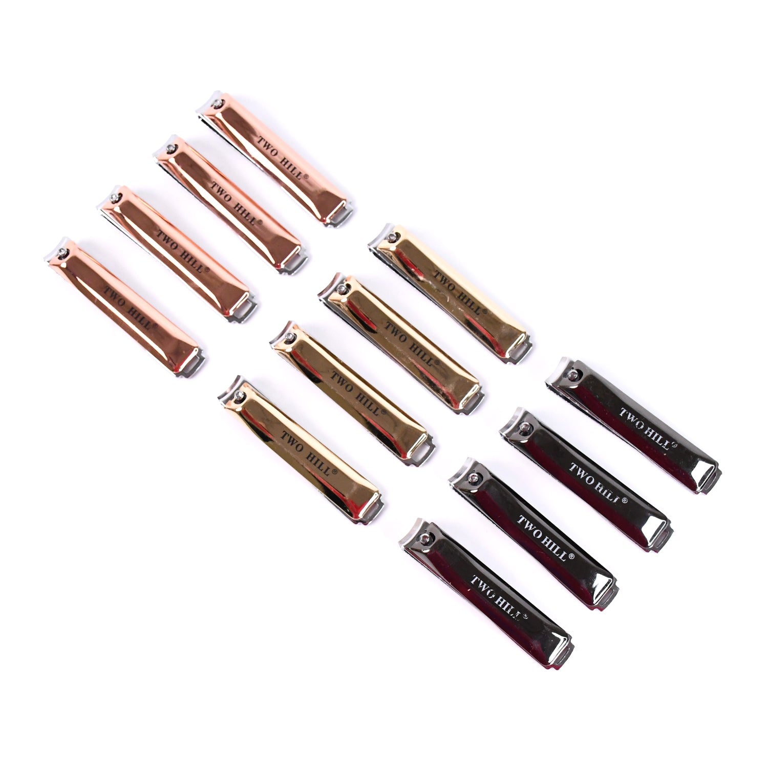 Stainless Steel Cute Nail Clipper Nail Catcher, Nail File (12 Pcs Set / Mix Design)