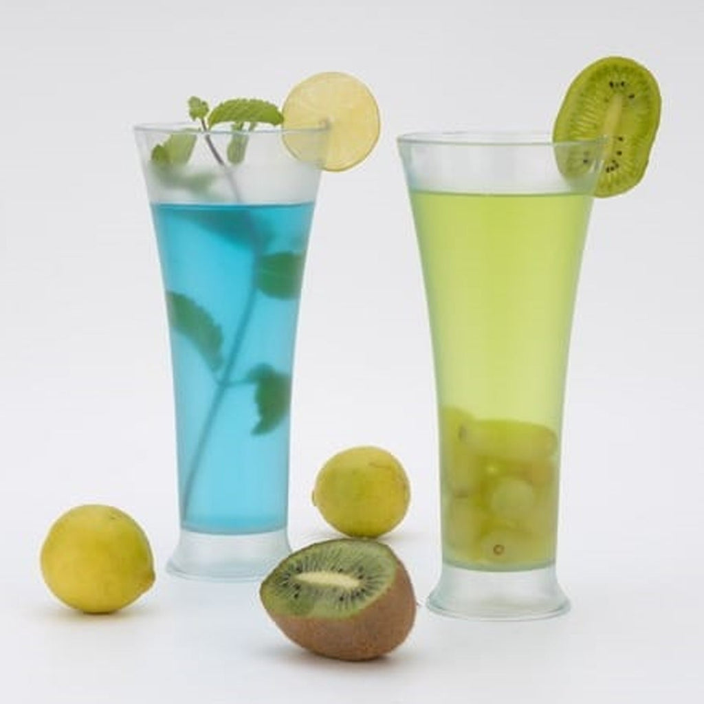 High Quality Faluda, ice cream, Juicer and Water Glasses Set of 6 Transparent, Drinking Water Glasses Stylish Glasses for Faluda, Water, Juice, Glass Set of 6 Pcs (Plastic 300 ML Approx)