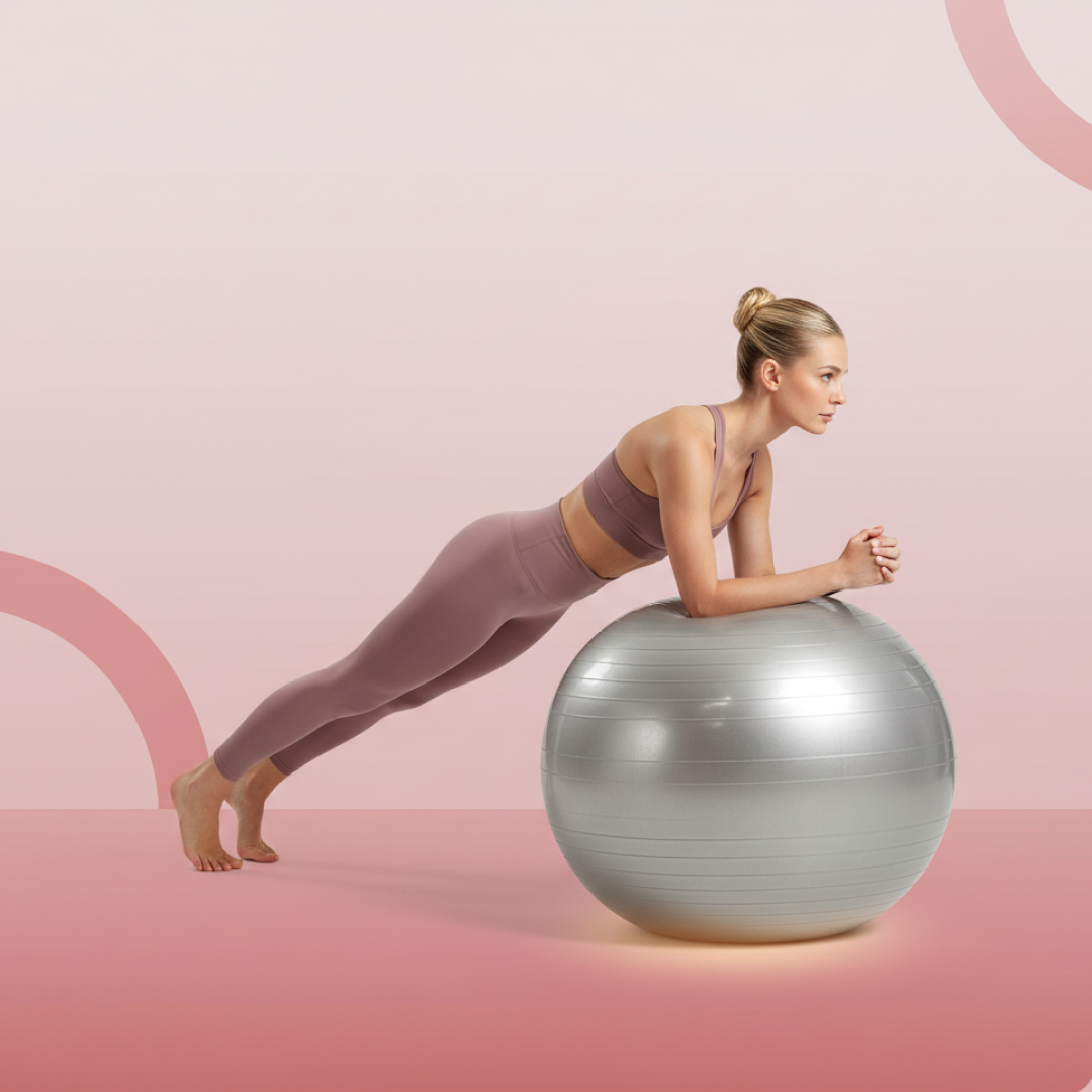 Heavy Duty Gym Ball Non-Slip Stability Ball with Foot Pump for Total Body Fitness