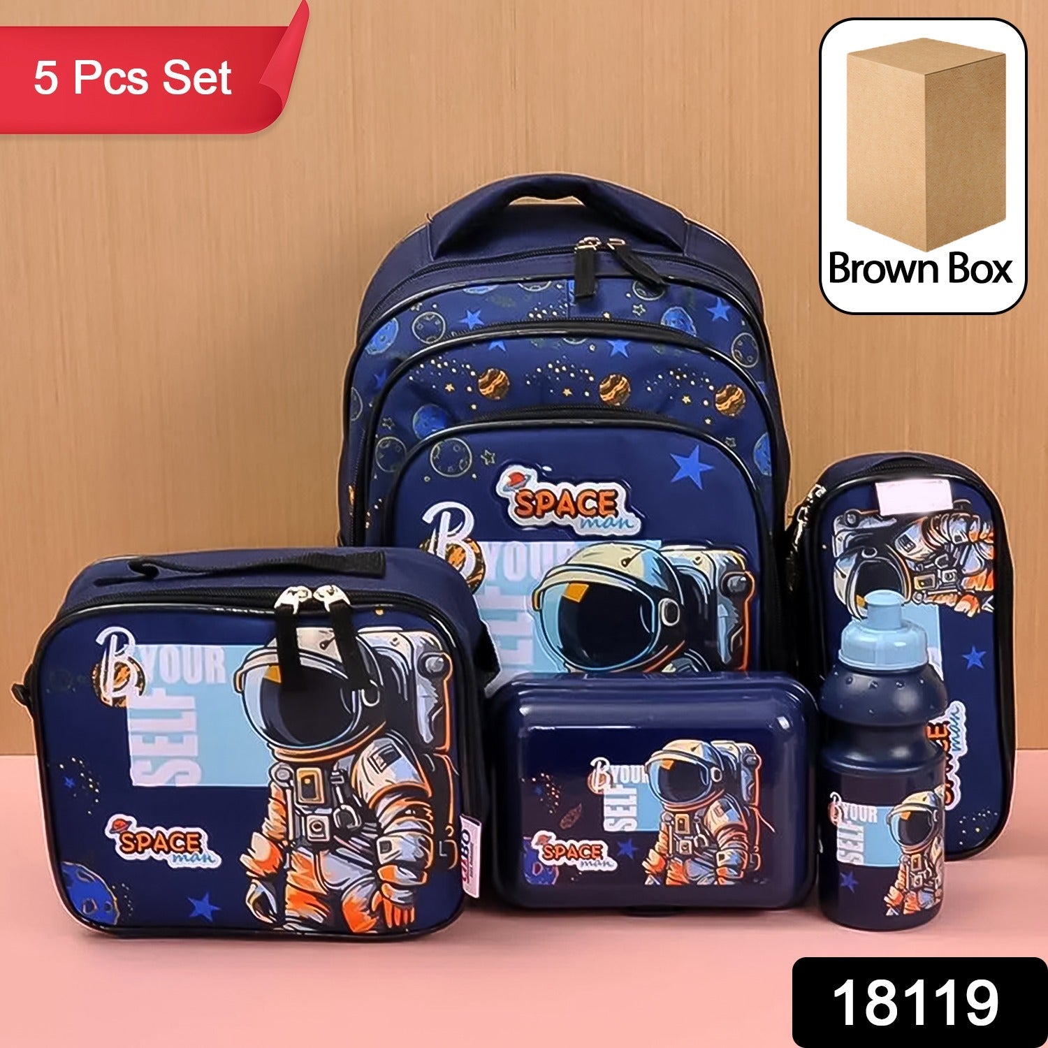 5 in 1 School Bag Set Includes Lunch Bag 14 Inch Bag  1 Set Mix
