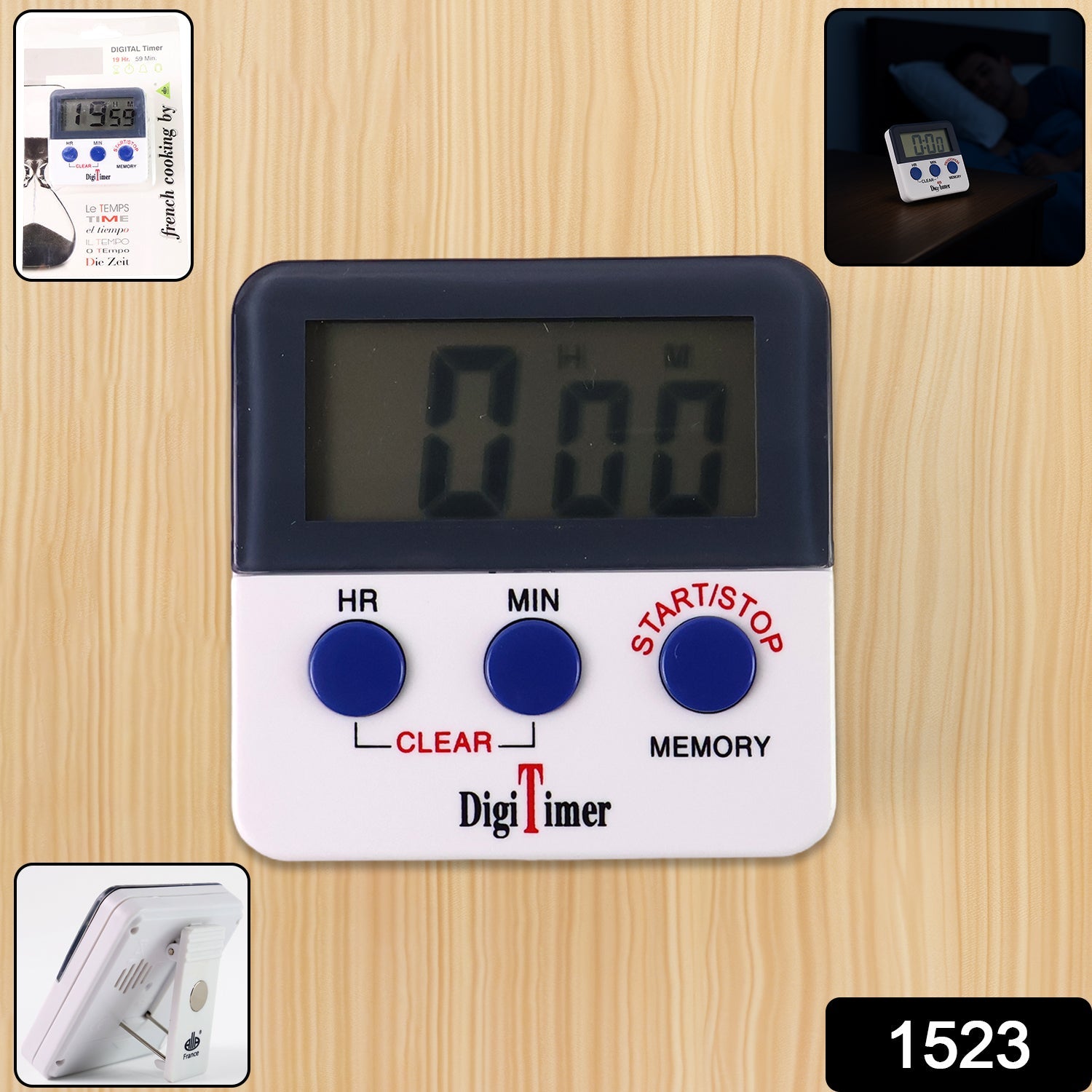 Digital Kitchen Timer with Alarm Stop Watch Timer for Kitchen